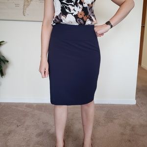 The Limited Dark Blue Pencil Skirt - Size 2